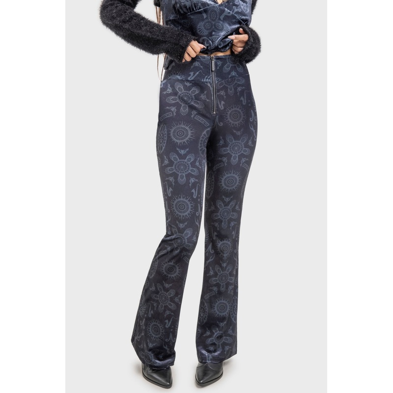 Half Vamp High Waist Trousers XS Black/Grey 93% Polyester 7% Elastane