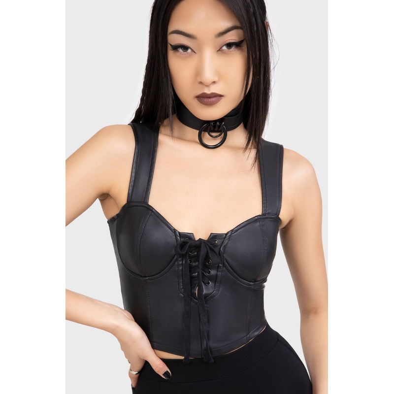 Moonless Corset Top XS Black 60% Polyurethane 40% Polyester