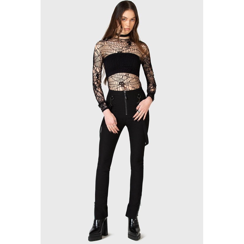 Strange Vanity Trousers XS Black 72%Viscose 24%Polyamide 4%Elastane