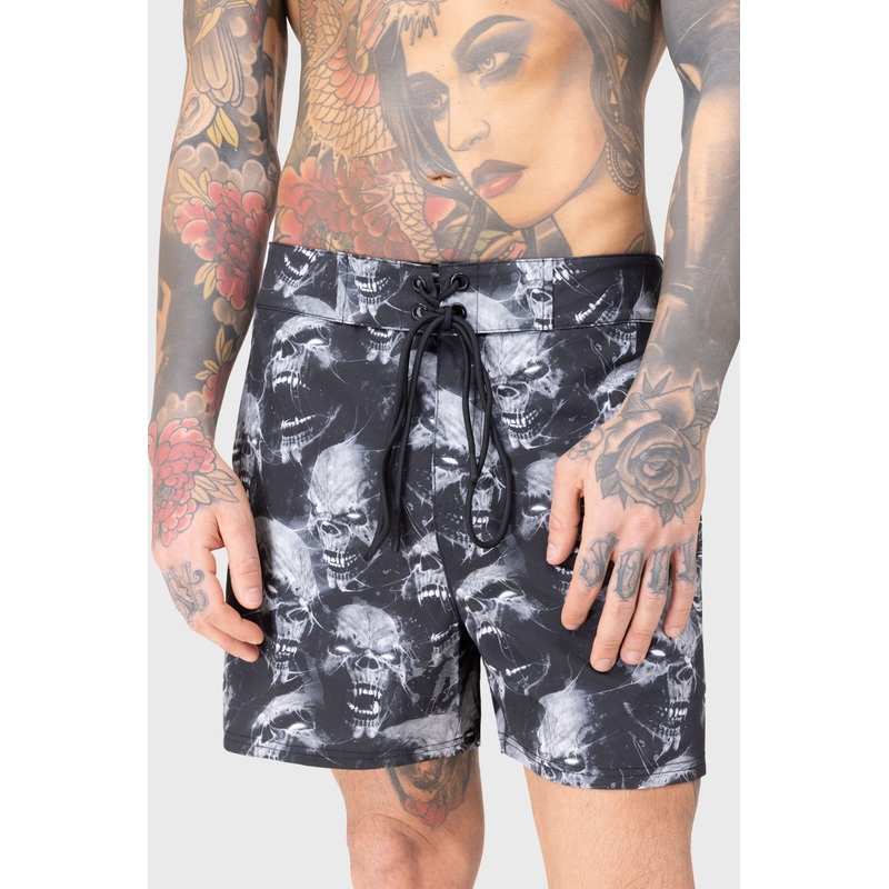 Dark Depths Swim Shorts XS Black 91% Polyester 9% Elastane