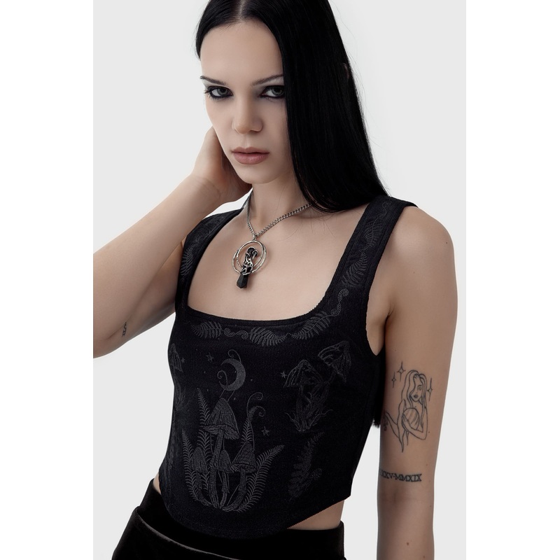 Perseis Corset Top XS Black 100% Cotton