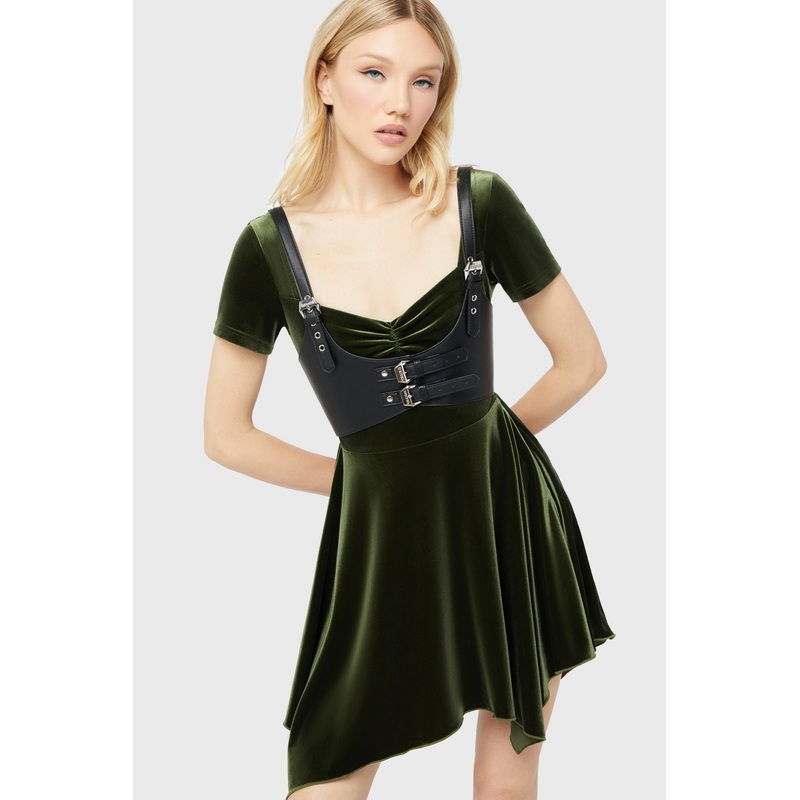 Auralift Dress XS Green 92% Polyester 8% Elastane