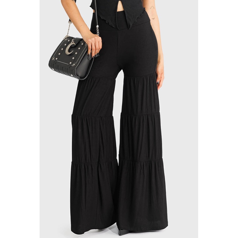 Maleficum Trousers XS Black 96% Viscose 4% Elastane