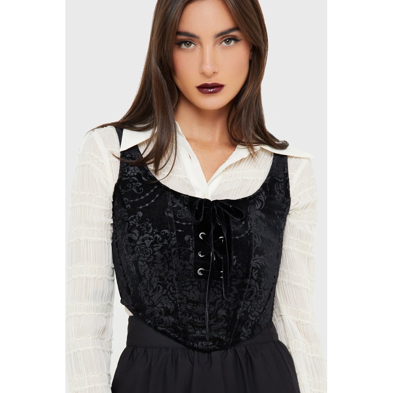 Nightrein Corset XS Black 91% Polyester 9% Elastane