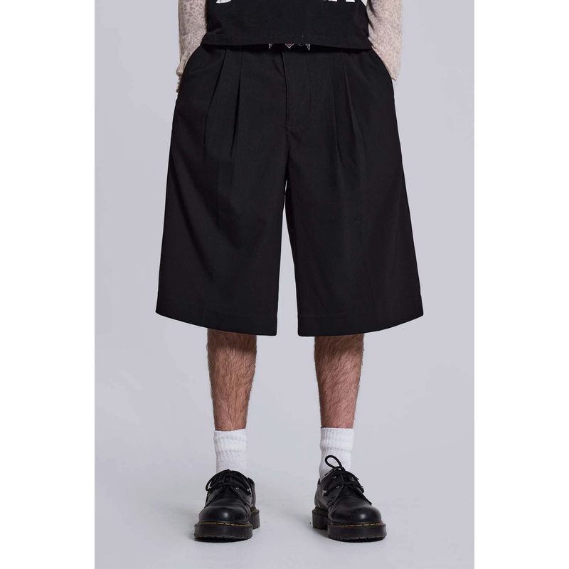 Black Goliath Tailored Baggy Shorts W26 Black