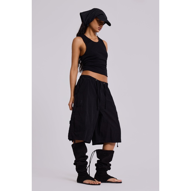 Black Parachute Cargo Shorts XXS Black