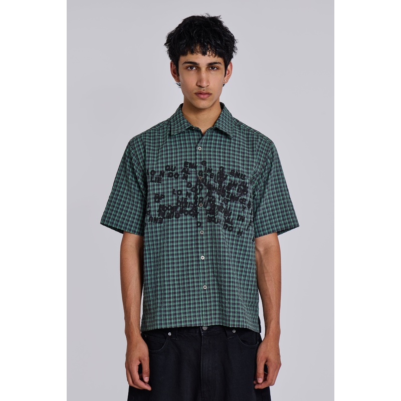 Green Typo Shirt XS Green