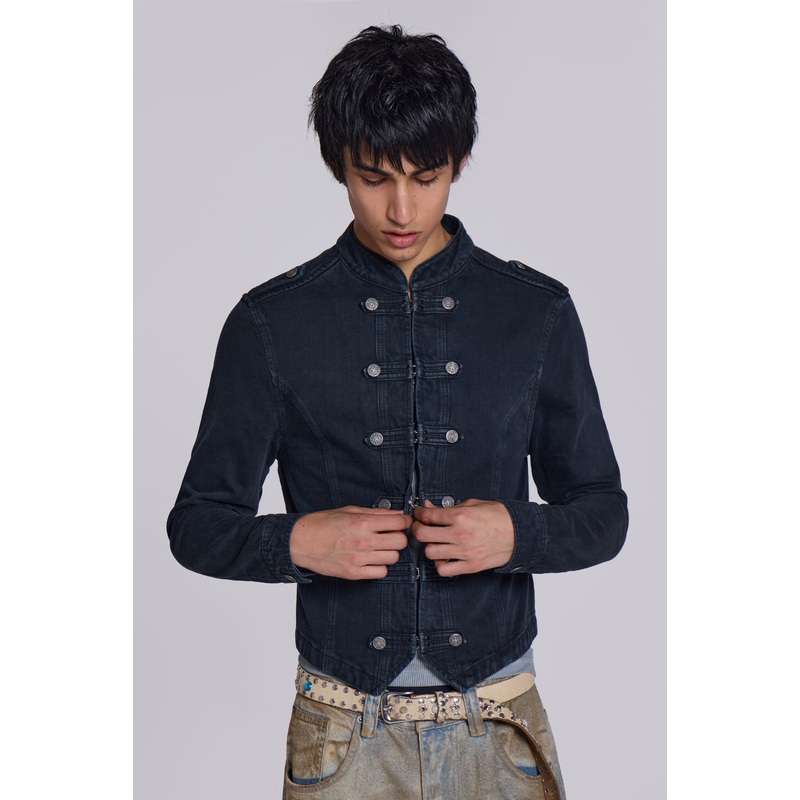 Rebel Jacket in Washed Black XS Black