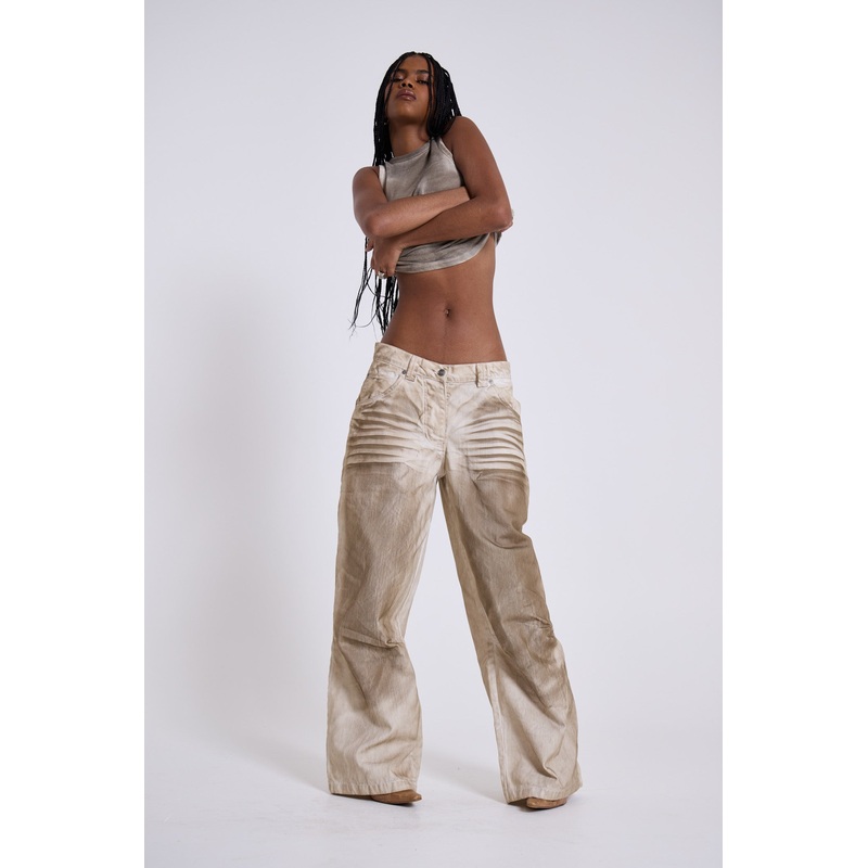 Sand Oil Wash Colossus Jeans W24 Beige