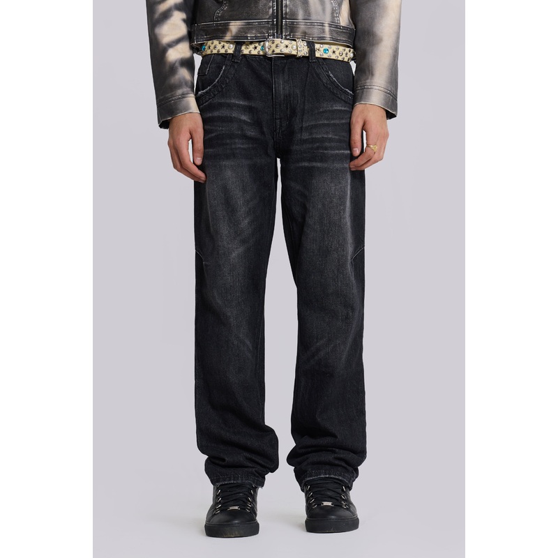 Washed Black Reed Jeans W26 Black