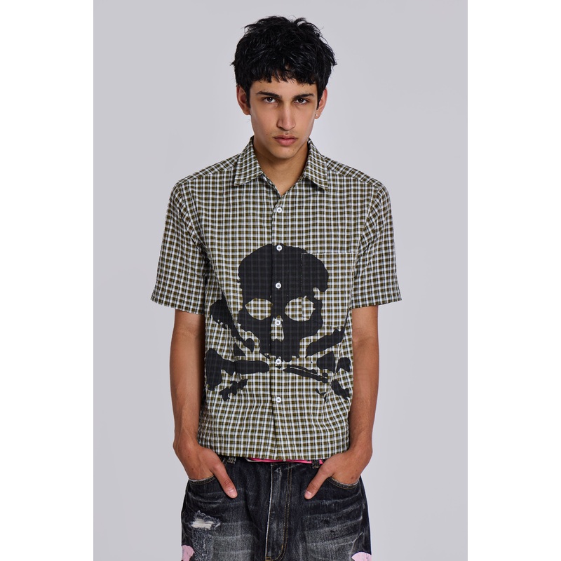 Wasted Check Shirt XS Green