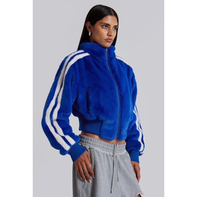 Challenger Faux Fur Coat XS Blue