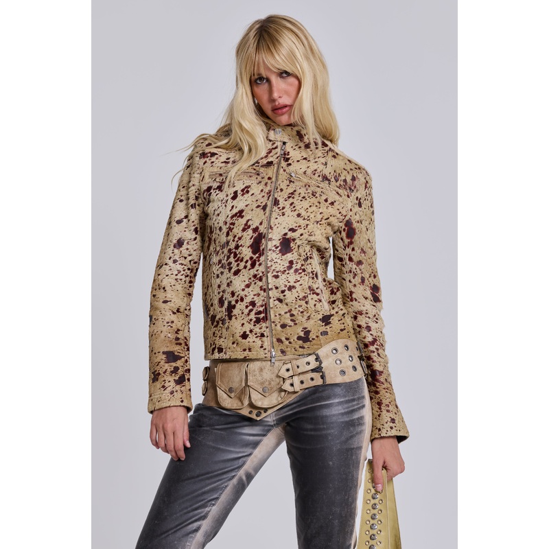 Cowhide Real Leather Piston Jacket XS Multi