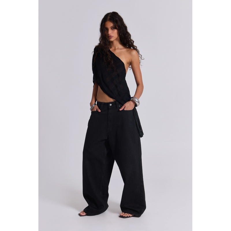 Solid Black XL Colossus Jeans W25 Black