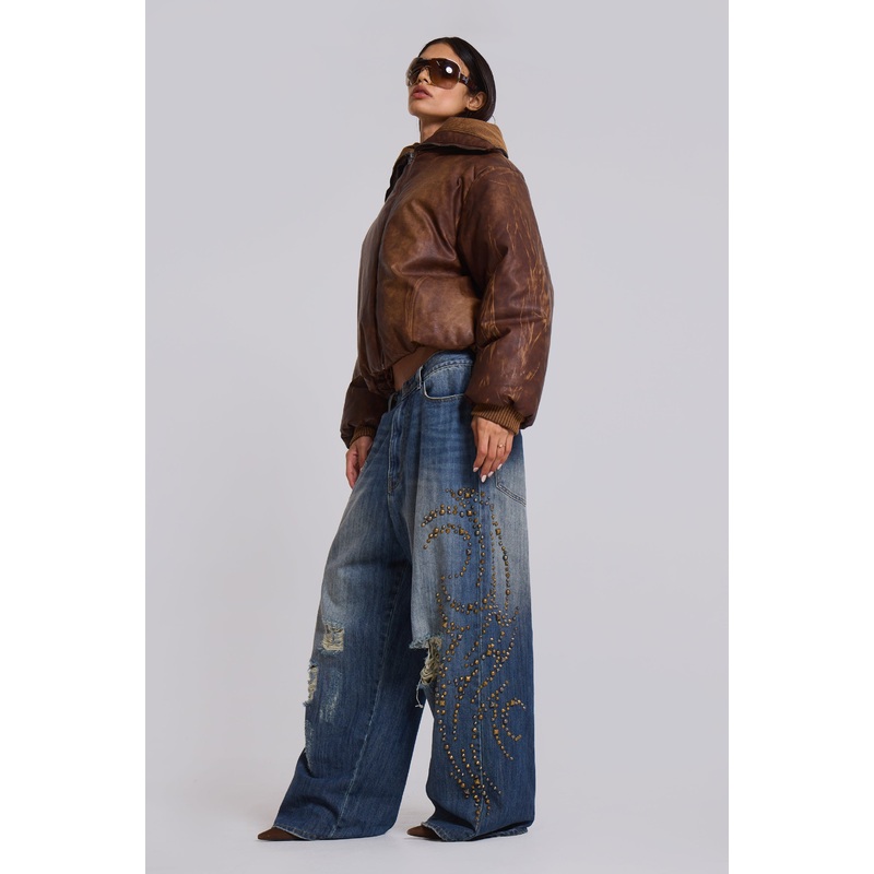 Tattoo Stud XL Colossus Jeans W26 Blue