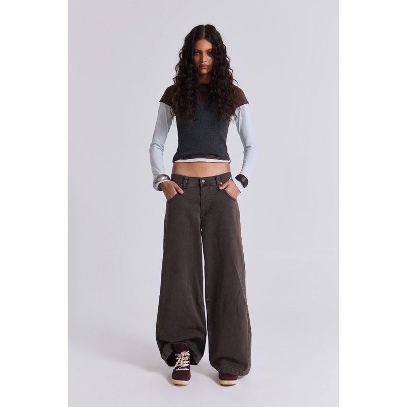 Washed Brown Colossus Jeans W24 Brown