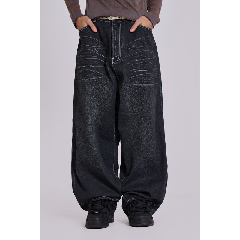 Black Coated XL Colossus Jeans W25 Black