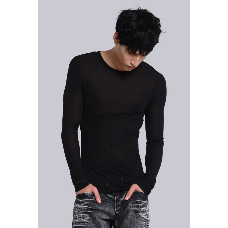 Black Haze Long Sleeve Top XXS Black