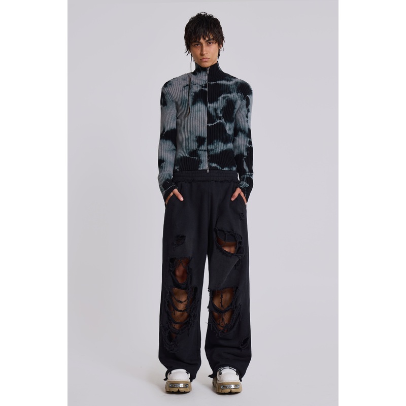 Grey Smoke Dye Lucid Knit XXS Grey