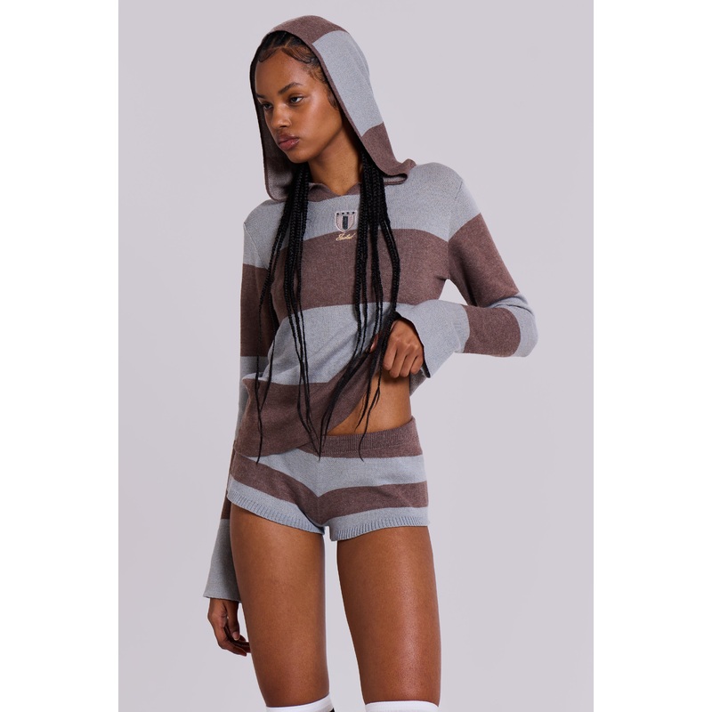 Team 93 Studded Knit Mini Shorts XS Multi