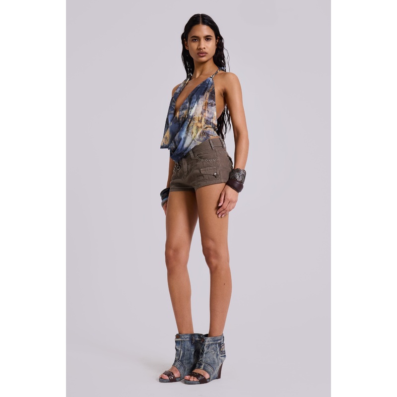 Tucana Cargo Mini Shorts UK 4 Multi