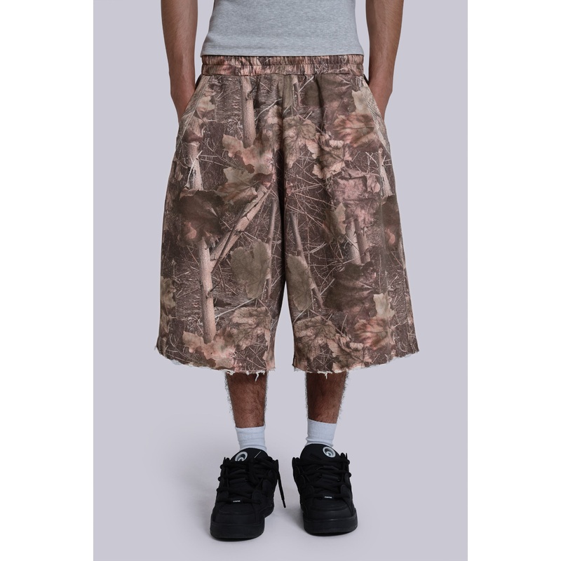 Woodland Camo Monster Jogger Shorts XXS Green