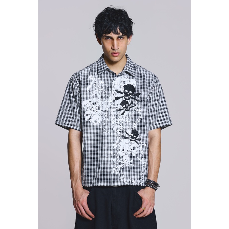 Scattered Skull Shirt XS Black