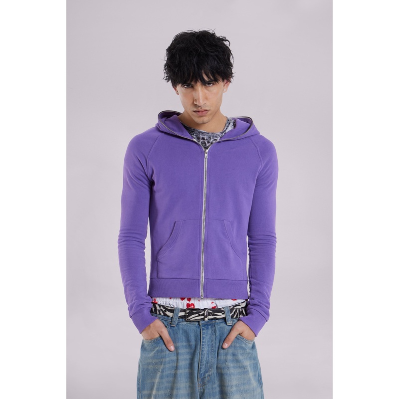 Syrup Zip Up Hoodie XXS Purple