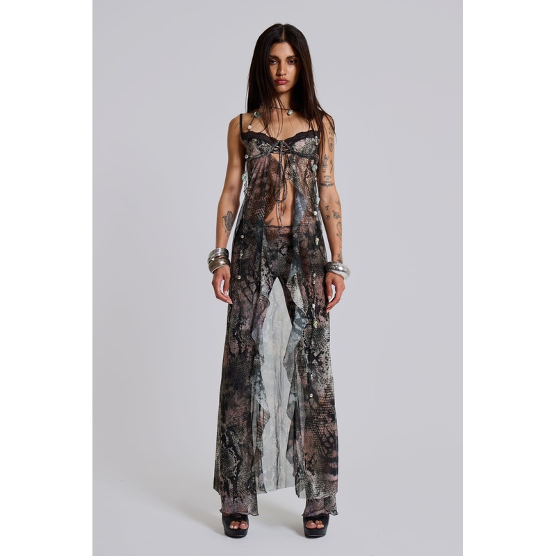 Astoria Bralette in Snake UK 4 Snake Print