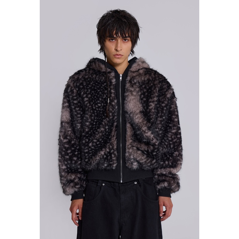 Biome Faux Fur Jacket XS Brown