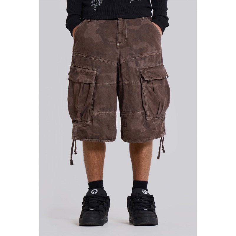 Cadet Brown Camo Baggy Shorts W26 Camo