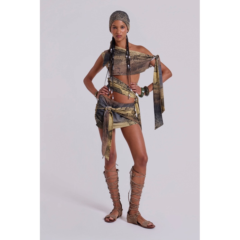 Calia Asymmetric Mini Skirt UK 4 Multi