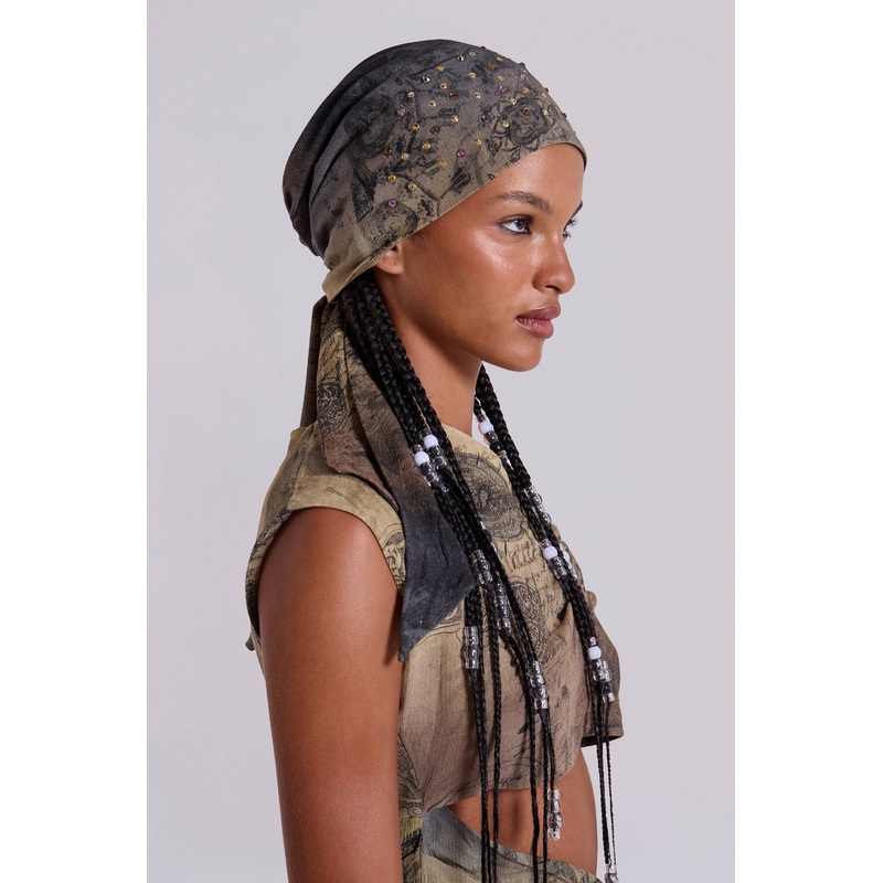 Calia Studded Headscarf ONE SIZE Green
