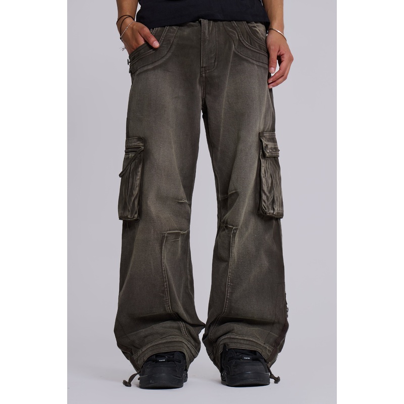 Faded Khaki Trooper Cargo Pants W25 Khaki