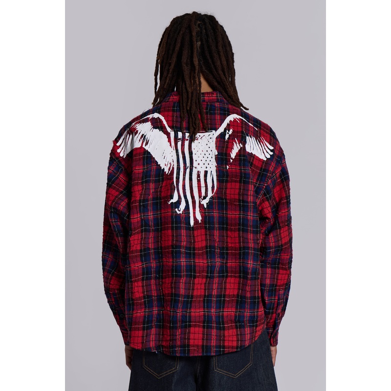 American Hawk Flannel Shirt XXS Red