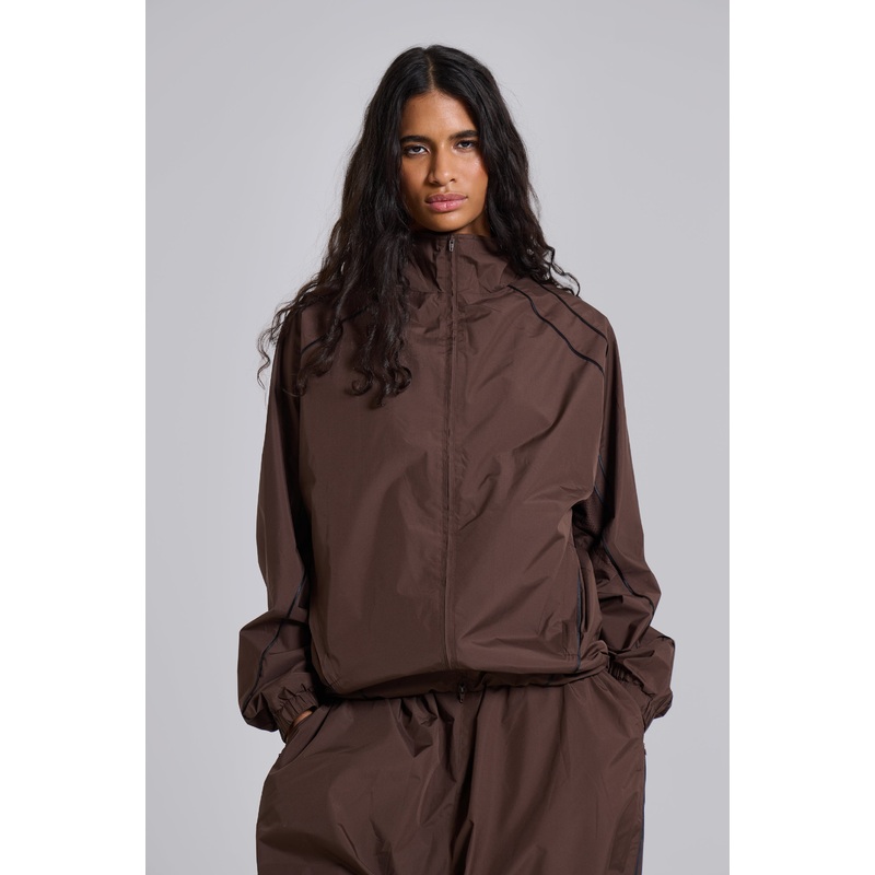 Brown Vapor Tracksuit Top XXS Brown