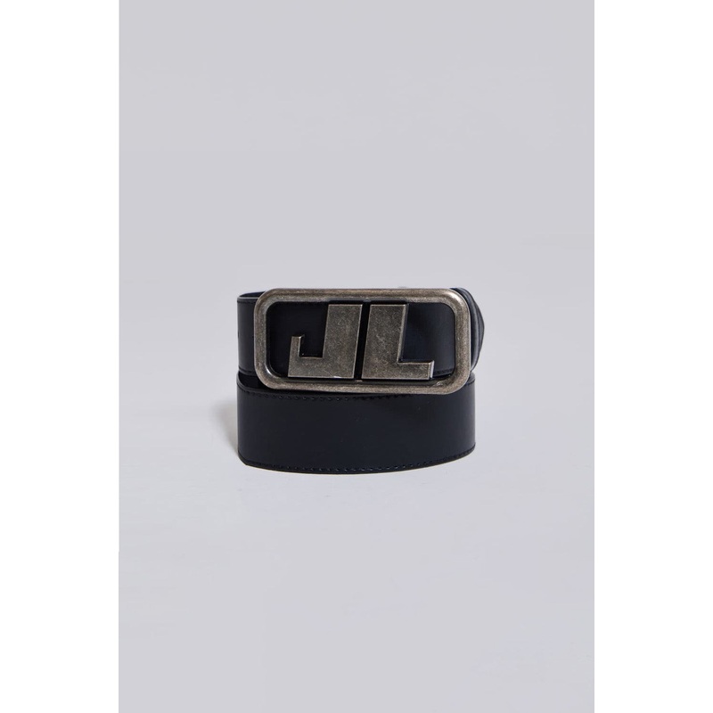 Emblem Leather Belt ONE SIZE Black