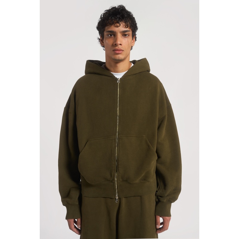 NTRLS Moss Oversized Zip Through Hoodie XS Khaki