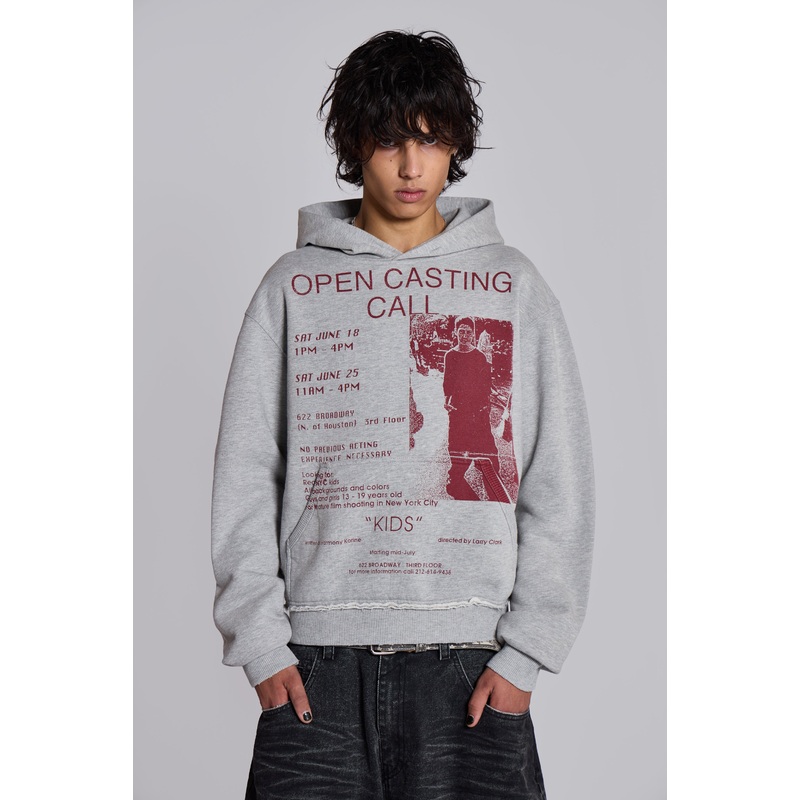 Open Casting Grey Marl Hoodie XXS Grey