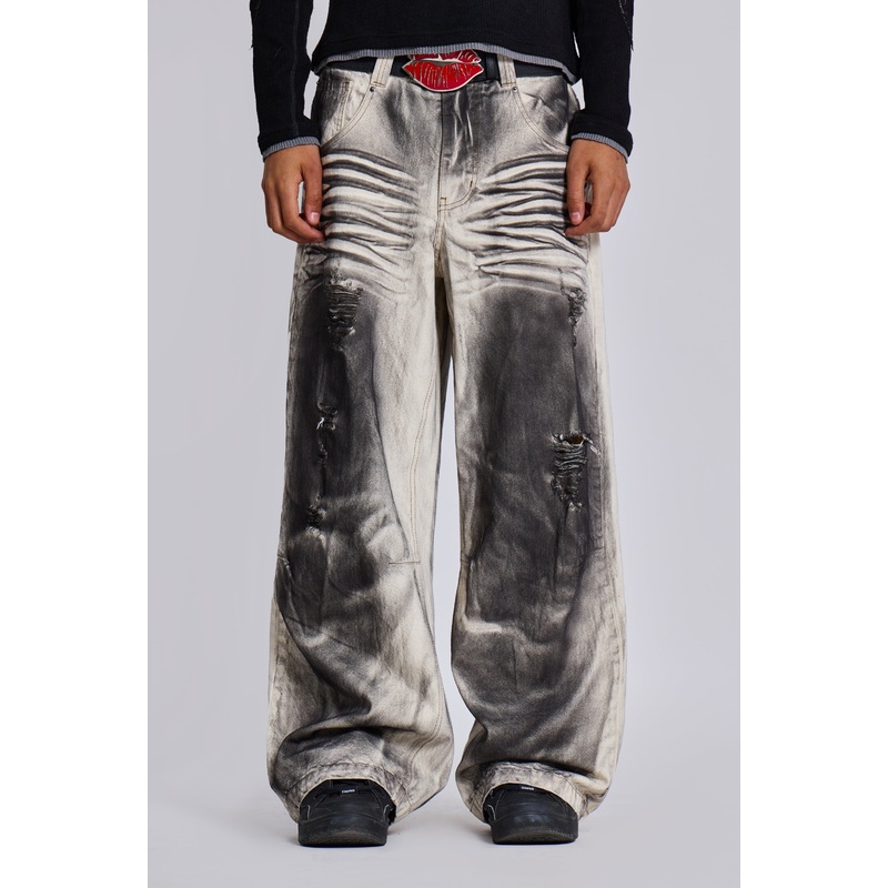 Watercolour Colossus Jeans W26 Grey