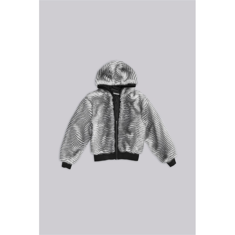 White Bear Faux Fur Jacket XXS White