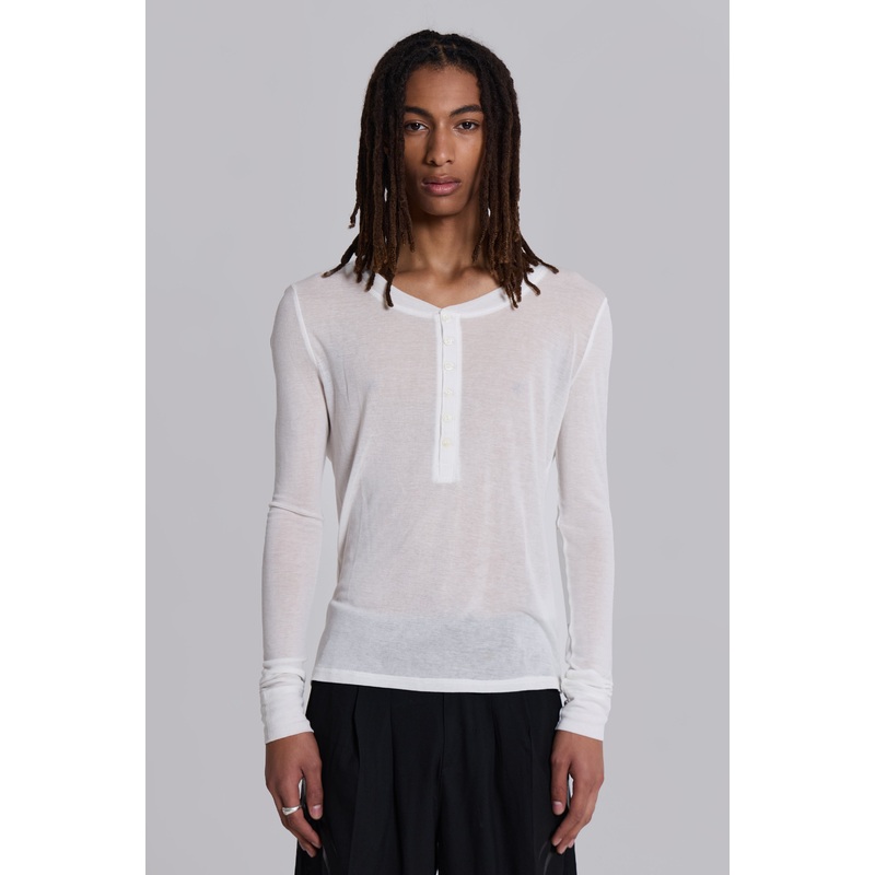White Haze Long Sleeve Top XS White