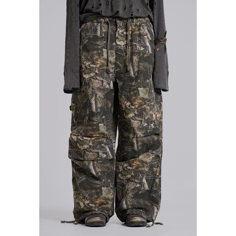 Woodland Camo Parachute Pants XXS Camo