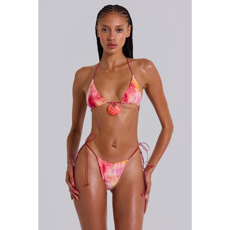 Cantha Micro Bikini Bottoms in Sunset UK 4 Pink
