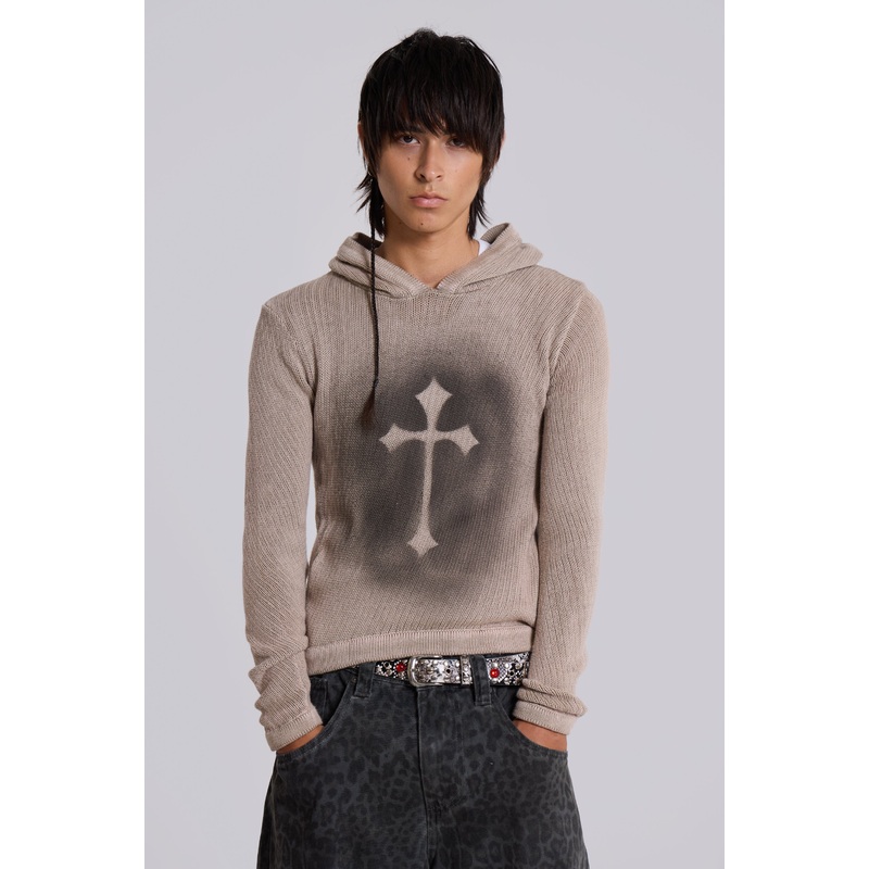 Sainted Knit Hoodie XS Grey