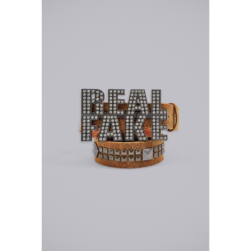 Two Face Studded Belt ONE SIZE Brown