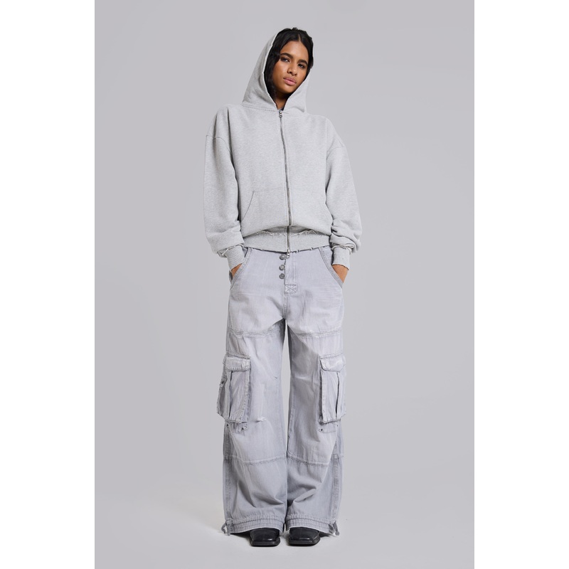 Washed Grey Decoy Cargos W26 Grey