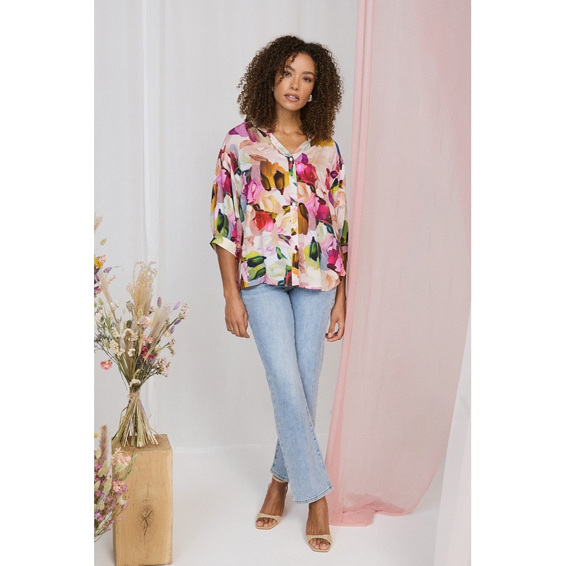 Floral Pocket Patch Straight Fit Jeans Blue 8