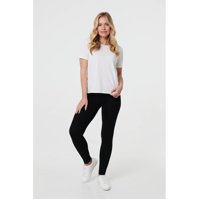 High Waist Fitted Leggings Black 8