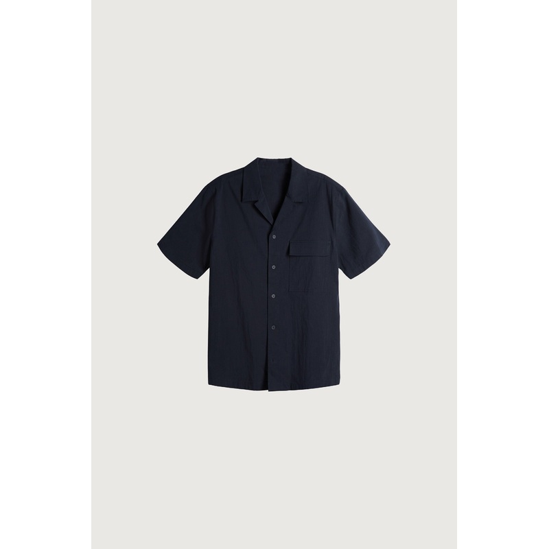 COTTON NYLON CARGO SHIRT Black Extra Small